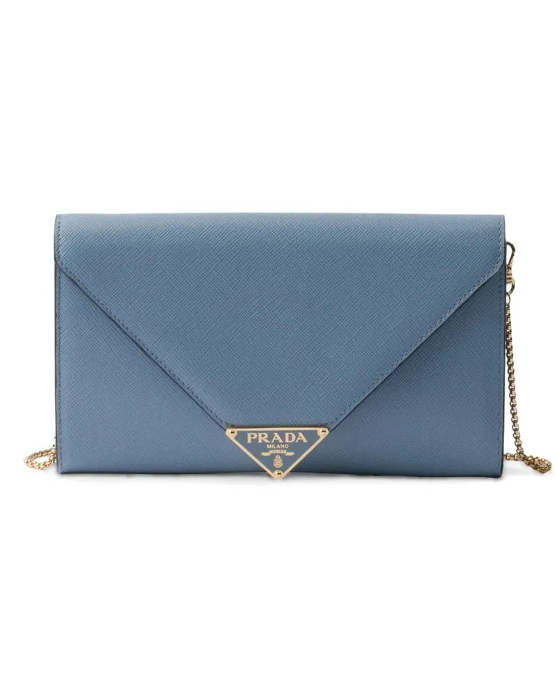 Prada Mini Clutch aus Saffiano-Leder - Blau Blau