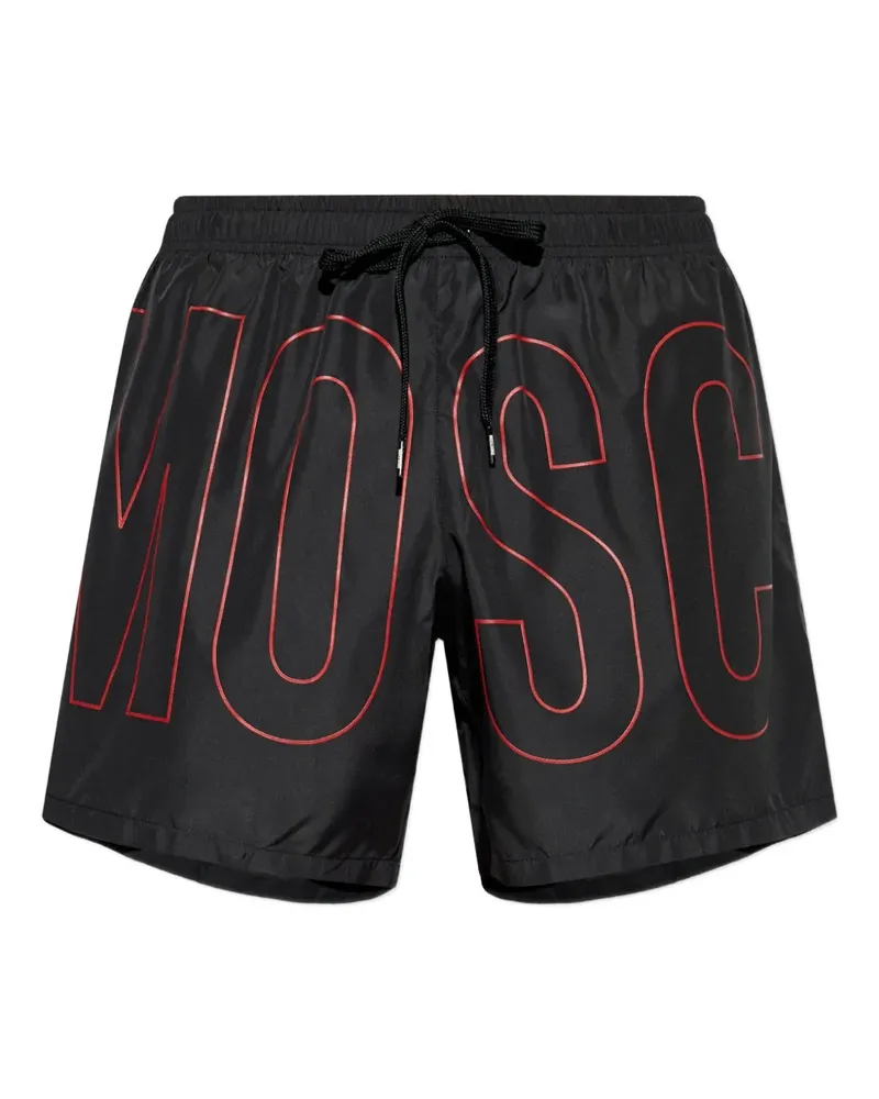 Moschino Beachwear mit Logo - Schwarz Schwarz