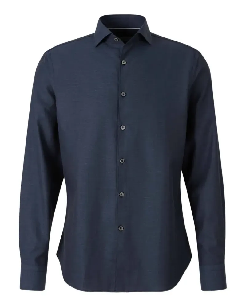 Canali Kariertes Hemd - Blau Blau