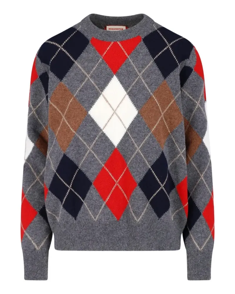 &Daughter Ava Argyle-Pullover aus Wolle - Grau Grau