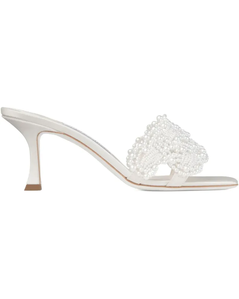 Jimmy Choo Cary Mules 70mm - Weiß Weiß