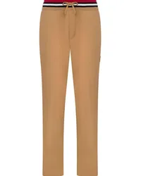 Moschino Straight-Leg-Hose mit Logo-Applikation Braun