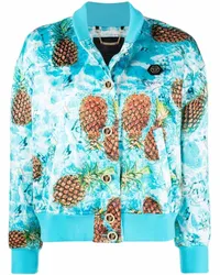 Philipp Plein Pineapple Skies Bomberjacke Blau