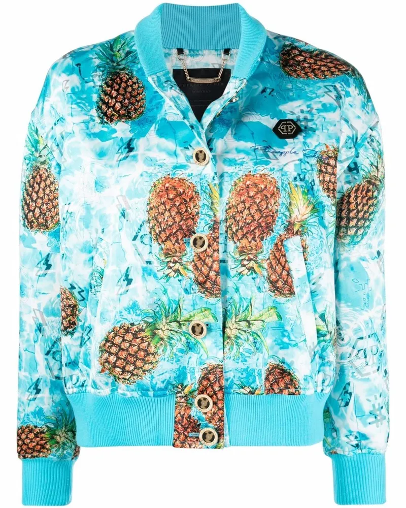 Philipp Plein Pineapple Skies Bomberjacke - Blau Blau