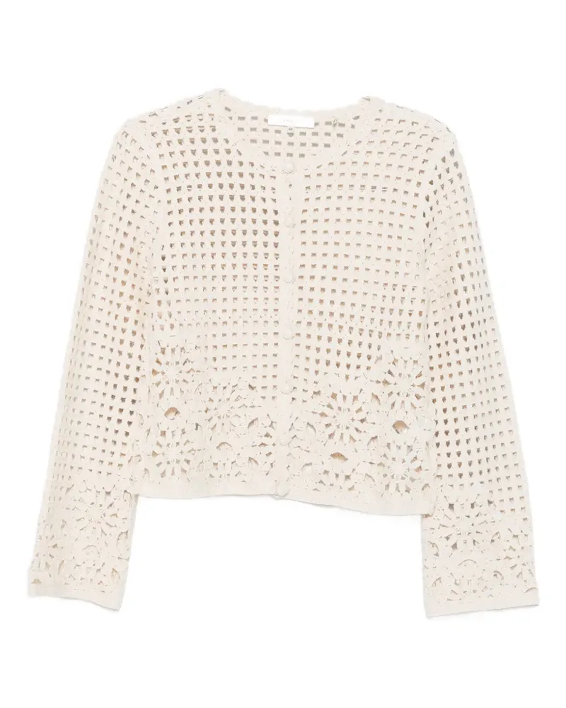 Frame Denim Postcard crochet cardigan - Nude Nude