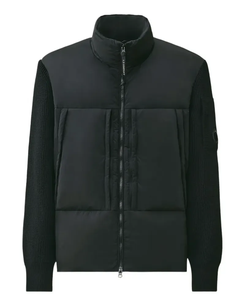 C.P. Company Gefütterte Jacke mit Linsen-Detail - Schwarz Schwarz