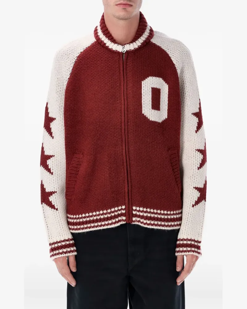 Obey Cardigan mit Reißverschluss - Rot Rot