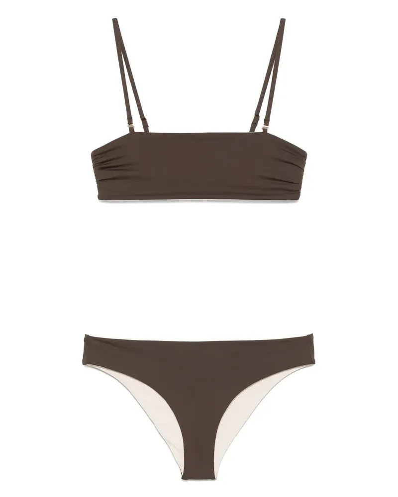 Peserico Bikini im Layering-Look - Braun Braun