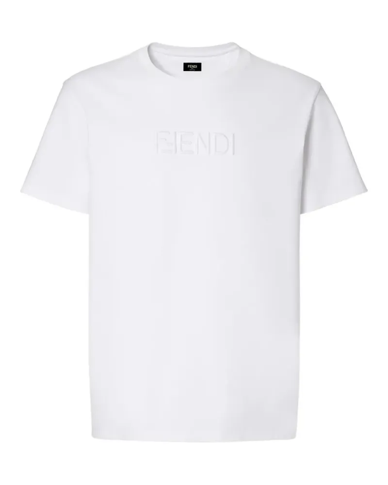 Fendi T-Shirt mit Prägung - Weiß Weiß