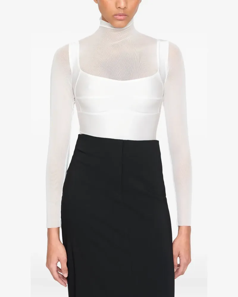 ATU Body Couture Body mit Netzeinsatz - Weiß Weiß