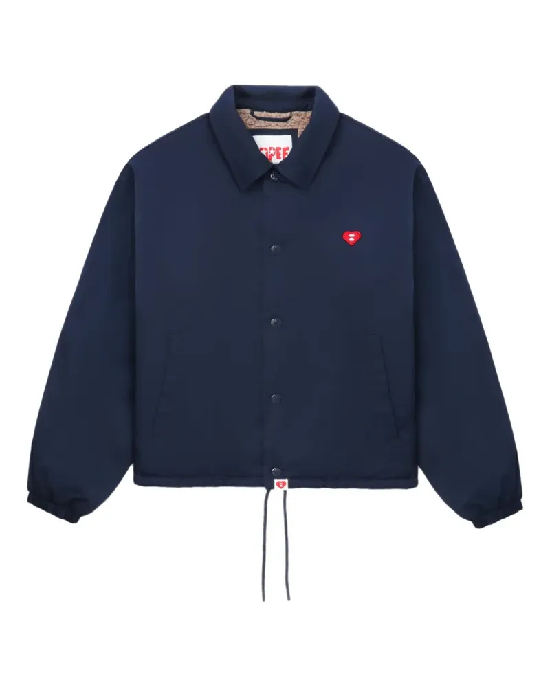 BAPE Jacke mit Herzapplikation - Blau Blau