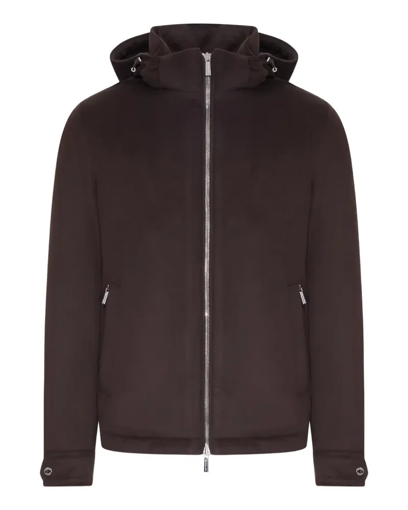 MOORER Albini cashmere hooded jacket - Braun Braun