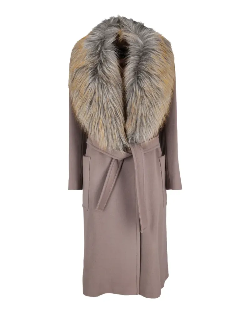 MAX&Co. belted faux-fur coat - Violett Violett