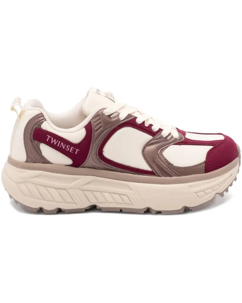 Twin-Set Fessura panelled sneakers - Nude Nude