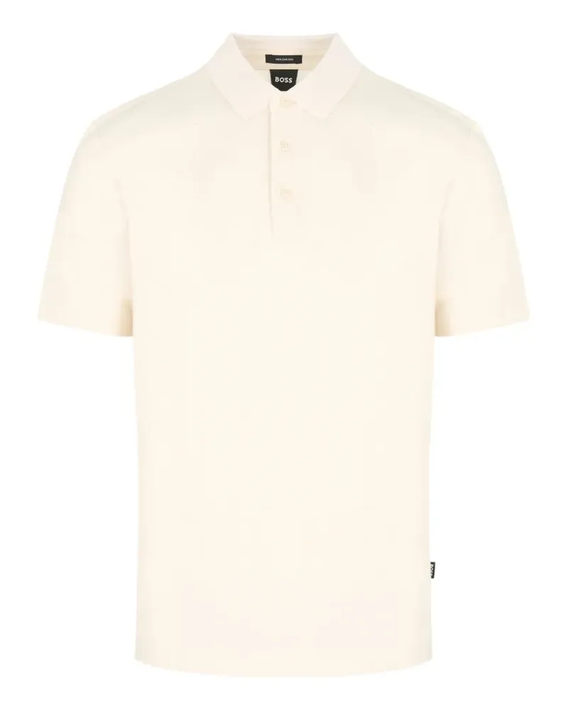 HUGO BOSS Strukturiertes Poloshirt - Weiß Weiß