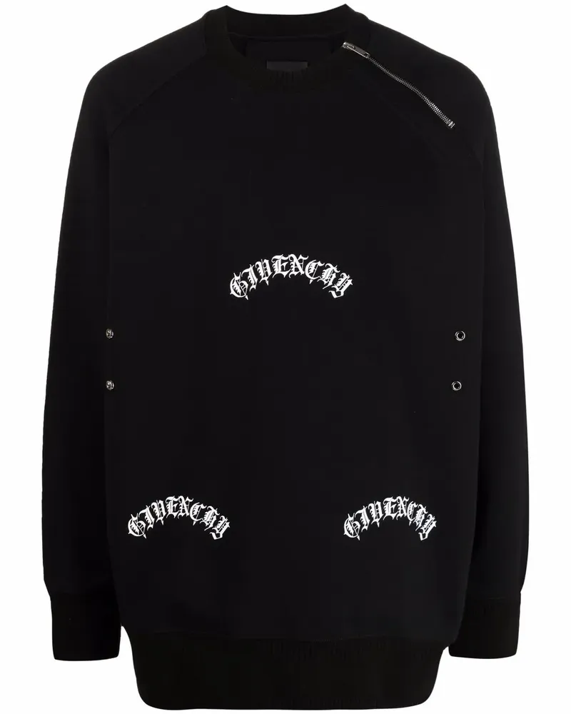 Givenchy Sweatshirt mit Logo-Print - Schwarz Schwarz