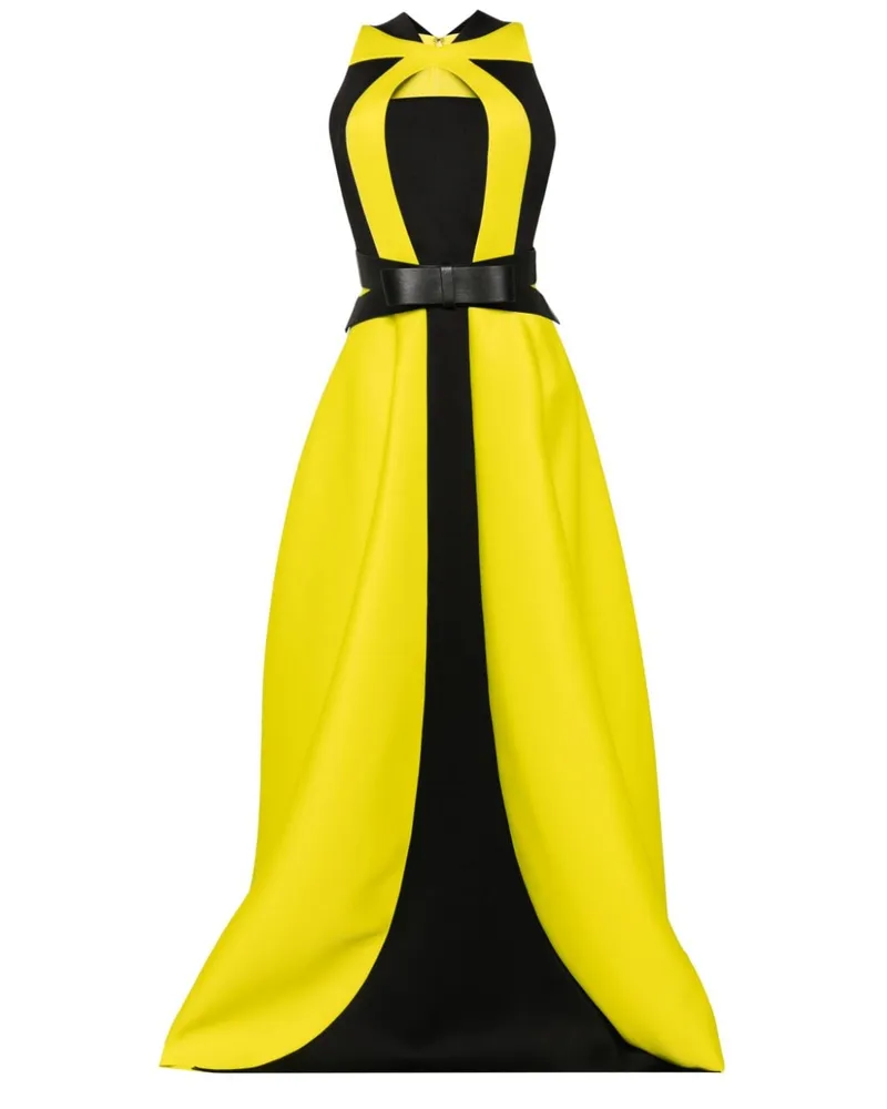 Saiid Kobeisy Abendkleid mit Gürtel - Grün Grün