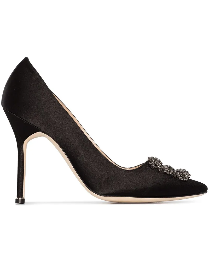 Manolo Blahnik Hangisi Pumps 105mm - Schwarz Schwarz