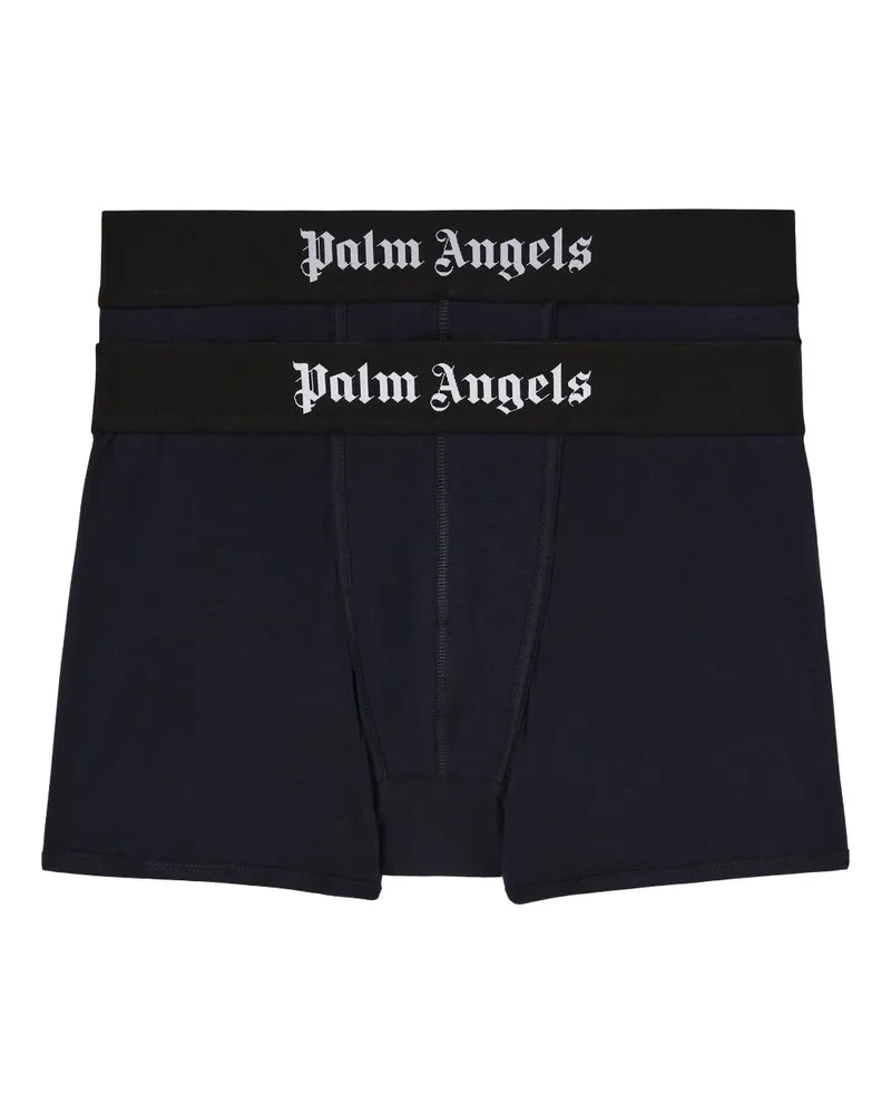 Palm Angels Boxershorts mit Logo (2er-Set) - Blau Blau