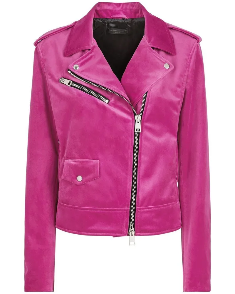 Giuseppe Zanotti Amelia Bikerjacke Rosa