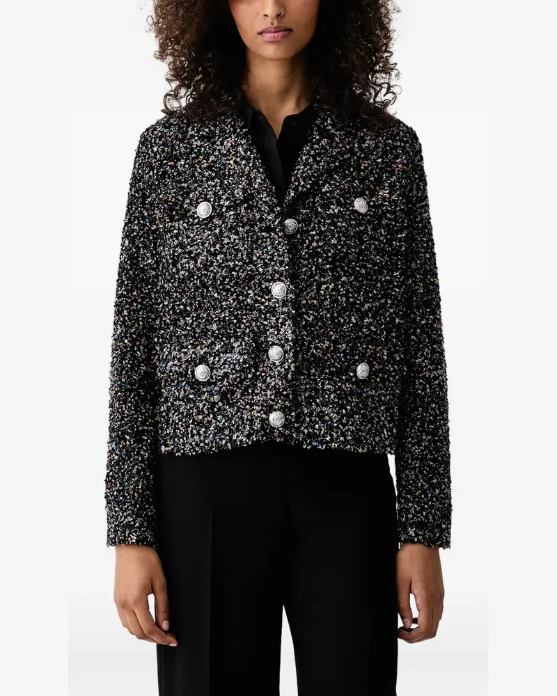 DKNY Tweed-Jacke mit Pailletten - Schwarz Schwarz