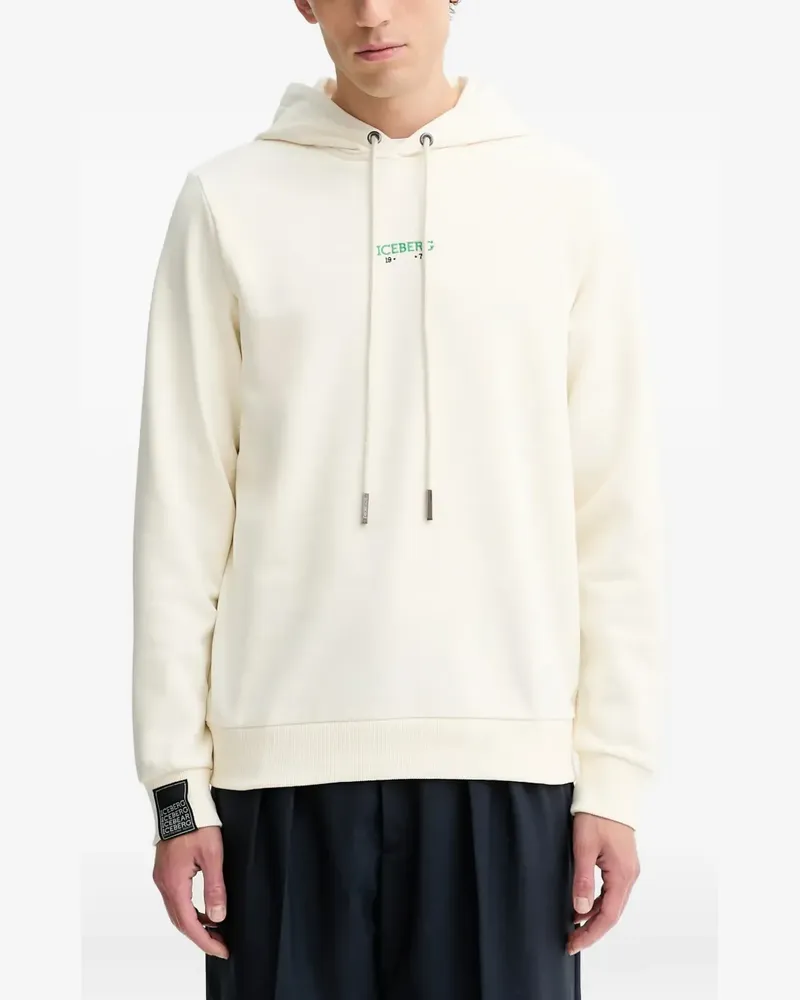 Iceberg drawstring graphic hoodie - Nude Nude
