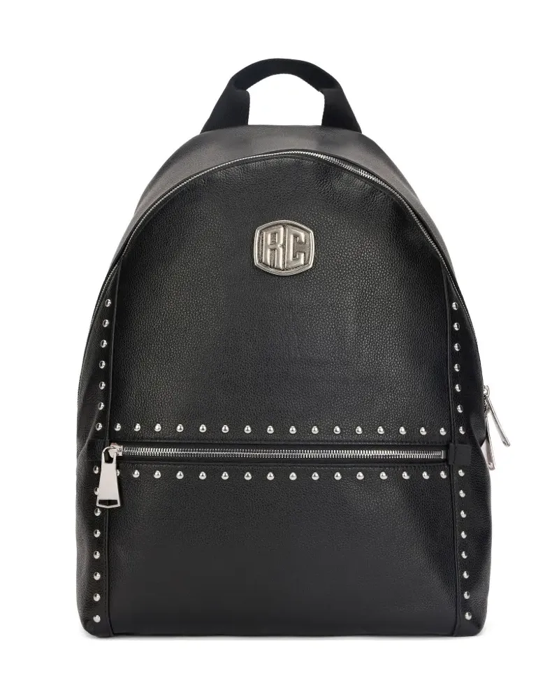 Roberto Cavalli Rucksack mit Logo-Schild - Schwarz Schwarz