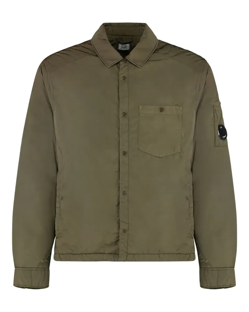 C.P. Company Gefütterte Hemdjacke mit Linsen-Detail - Grün Grün