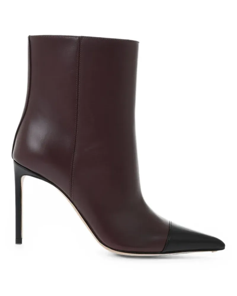 Francesco Russo contrast-toe ankle boots - Rot Rot