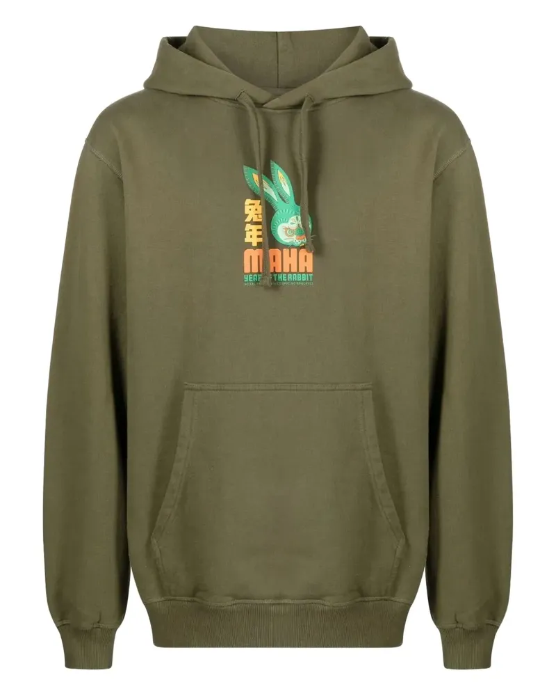 maharishi Hoodie mit Hasen-Print - Grün Grün