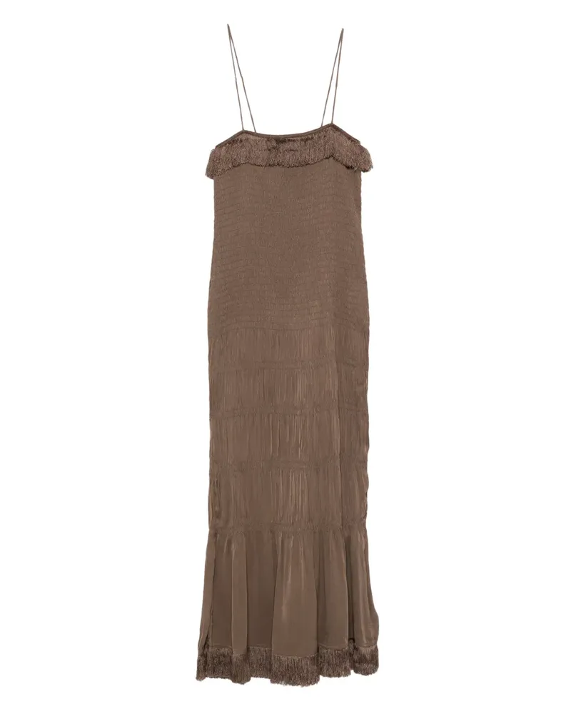 By Malene Birger Nova fringed maxi dress - Braun Braun
