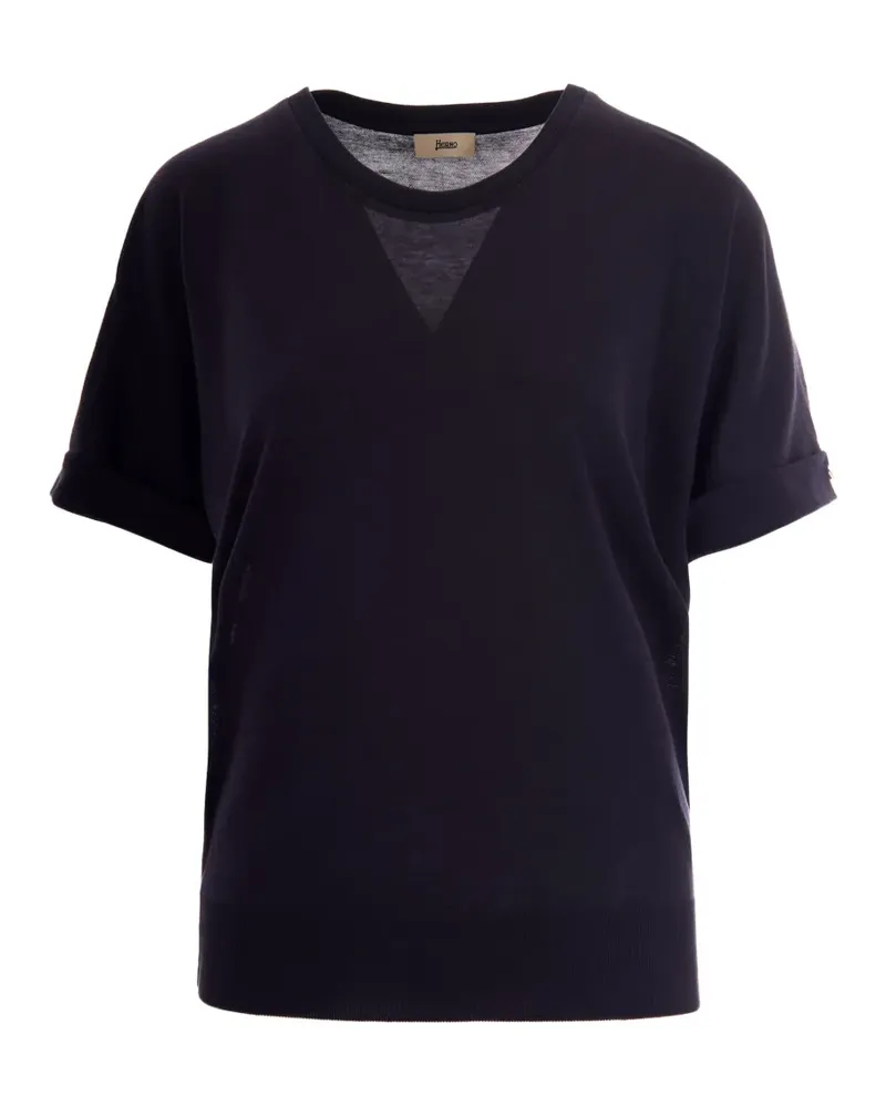 Herno fine-knit T-shirt - Blau Blau