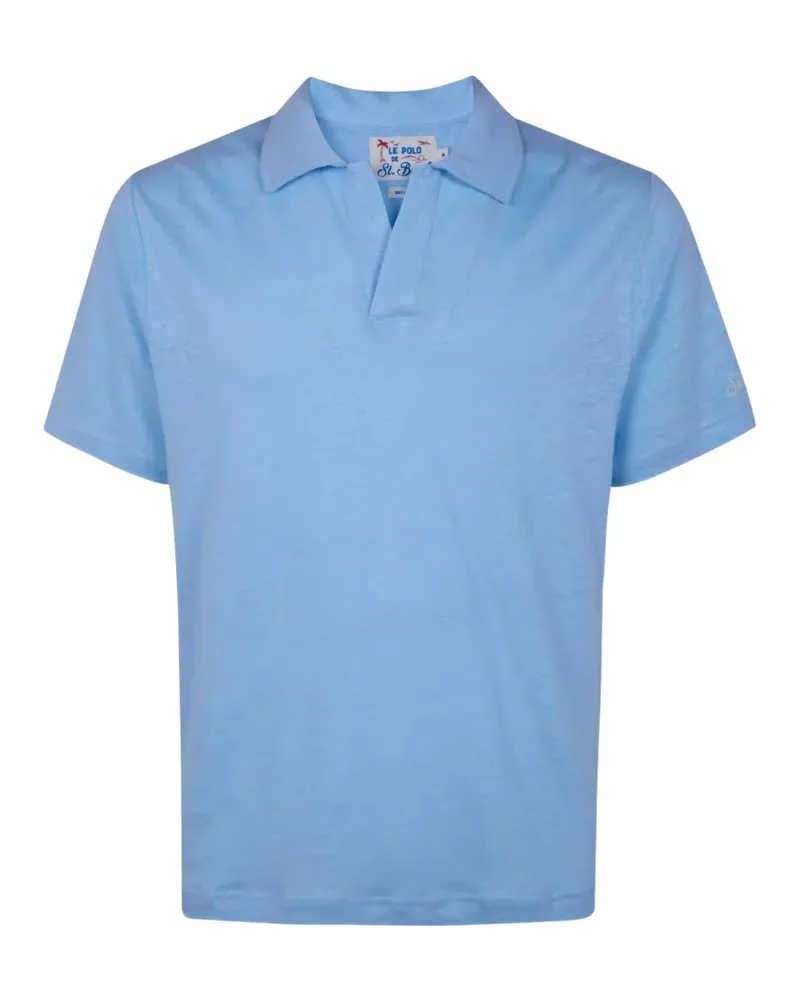 MC2 Saint Barth v-neck linen T-shirt - Blau Blau