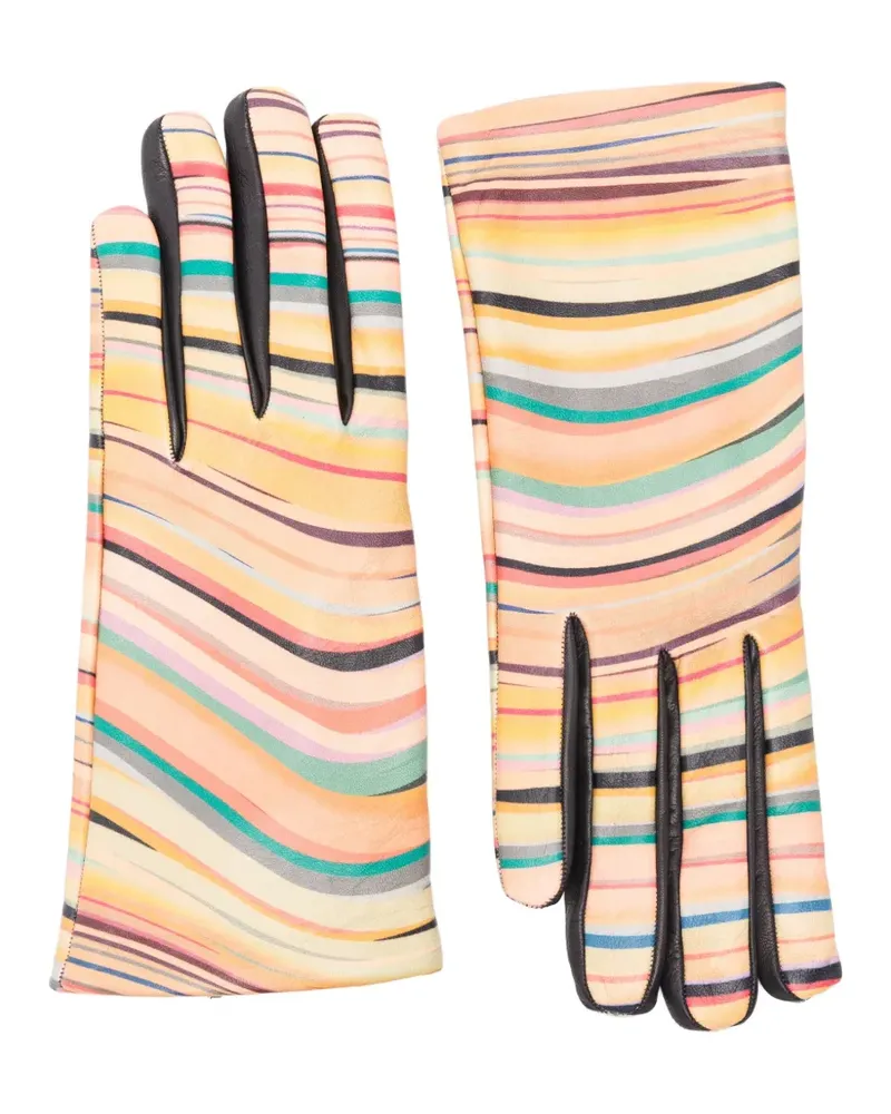 Paul Smith striped gloves - Nude Nude