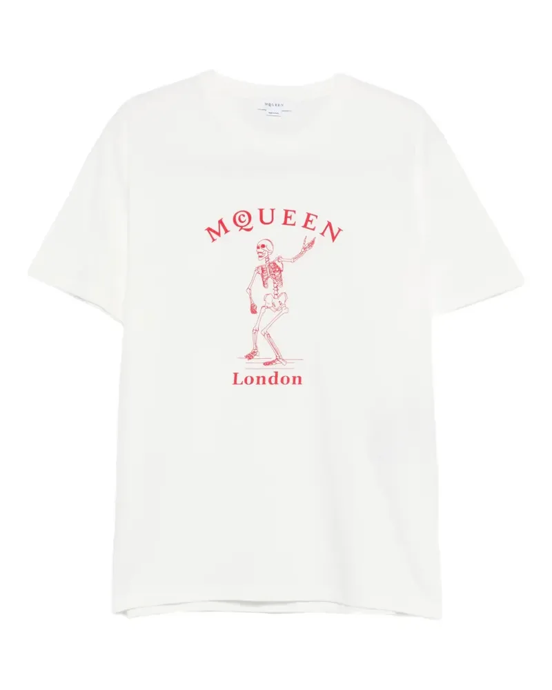 Alexander McQueen skeleton-graphic T-shirt - Weiß Weiß