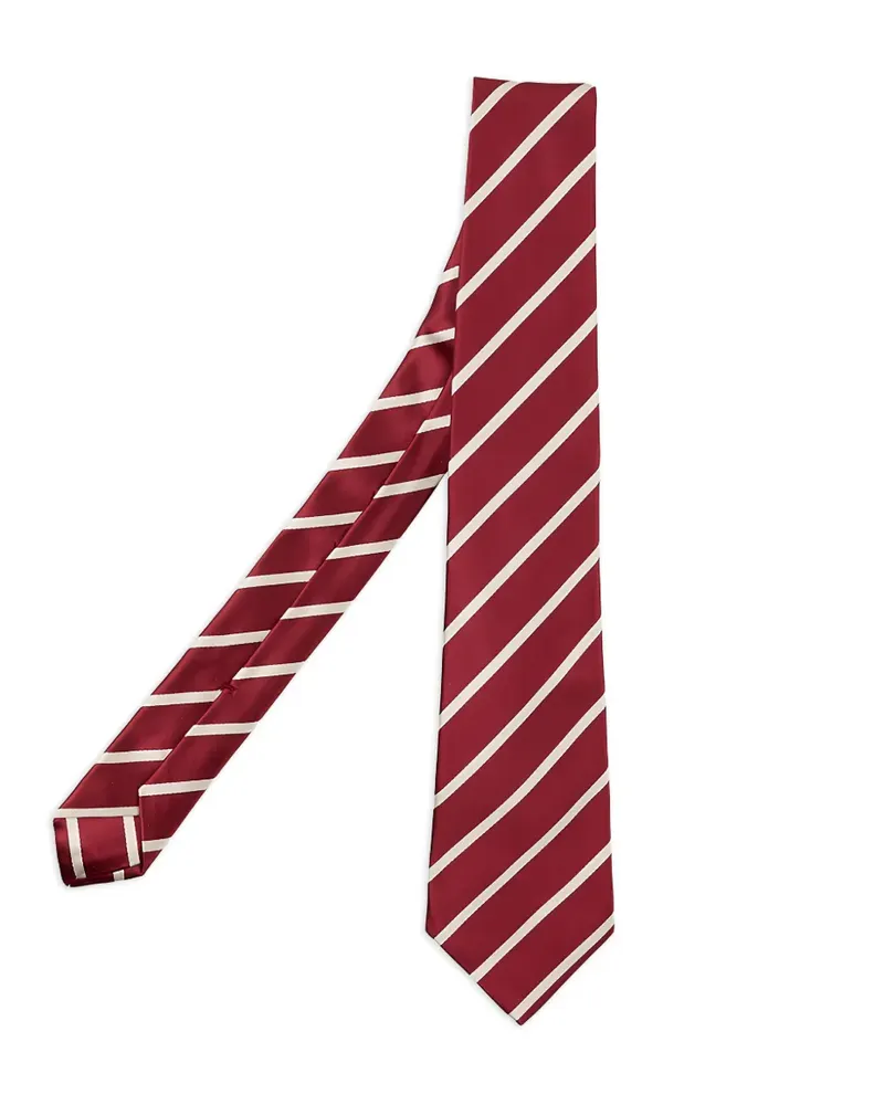 Kiton Krawatte mit diagonalen Streifen - Rot Rot