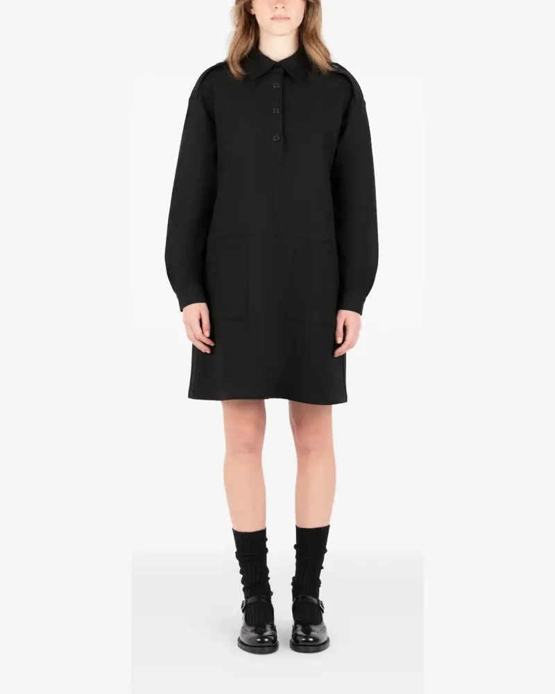Société Anonyme Army DS Minikleid mit geknöpfter Tasche - Schwarz Schwarz