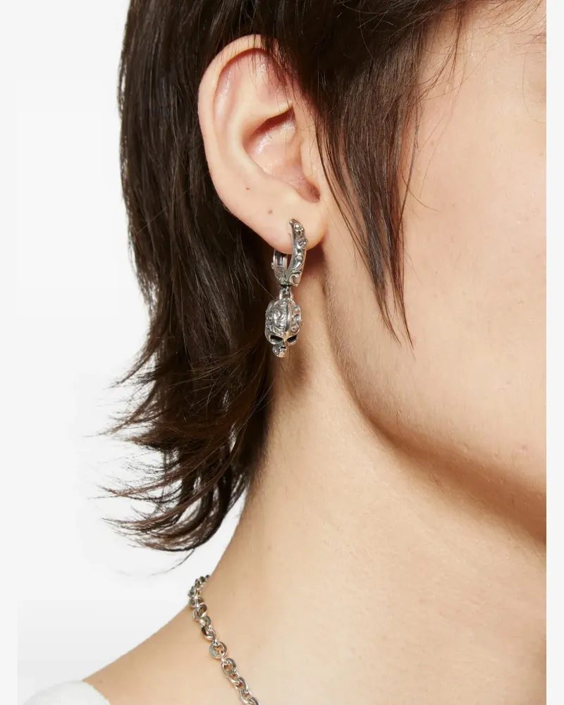 Emanuele Bicocchi Skull hoop earring - Silber Silber