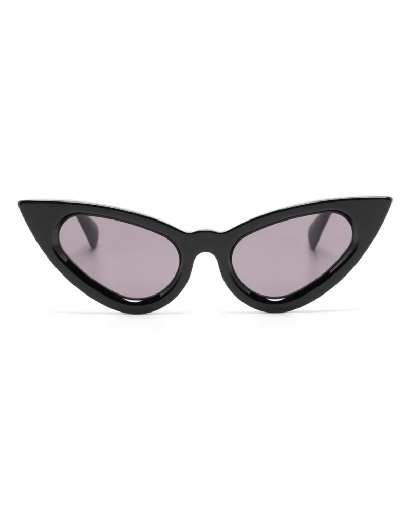 KUBORAUM Klassische Cat-Eye-Sonnenbrille - Schwarz Schwarz