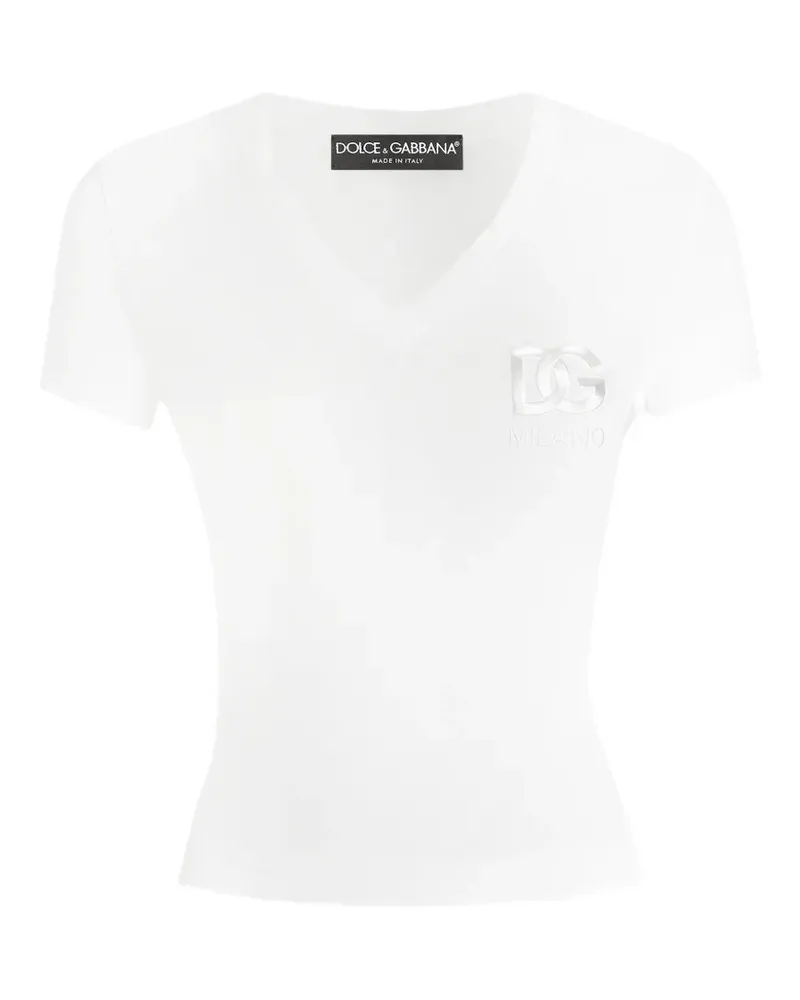 Dolce & Gabbana Minirock mit Logo-Stickerei - Weiß Weiß
