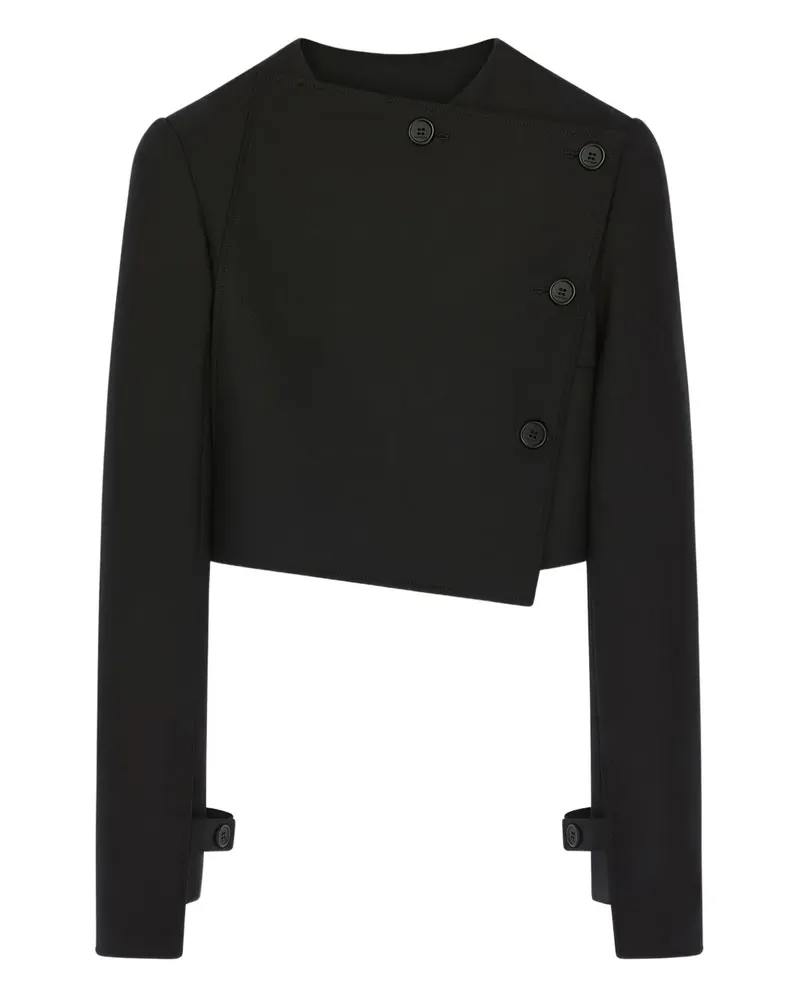Courrèges Geknöpfte Oblique Jacke - Schwarz Schwarz