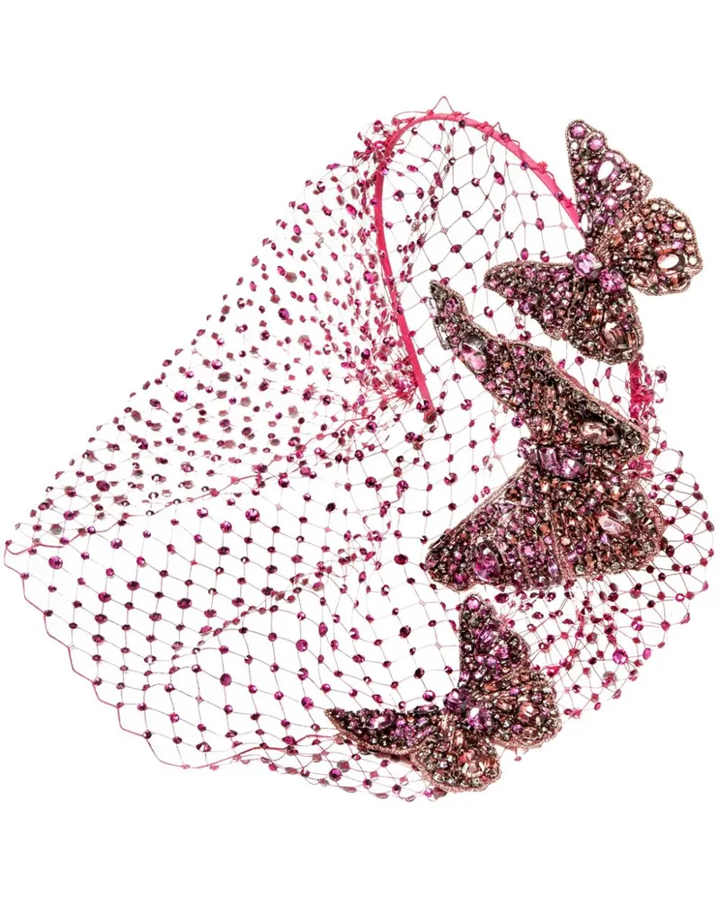 Jennifer Behr Allegra Voilette-Haarreif - Rosa Rosa