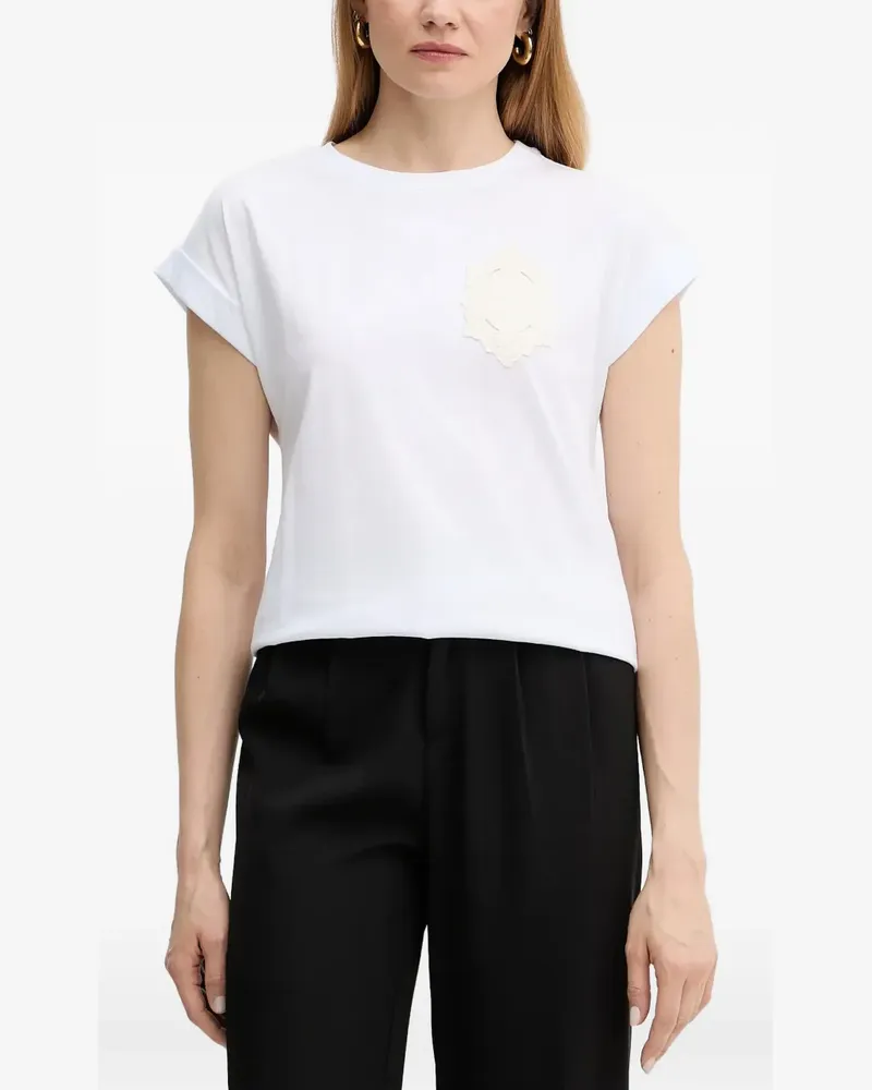 Twin-Set T-Shirt mit Applikation - Weiß Weiß