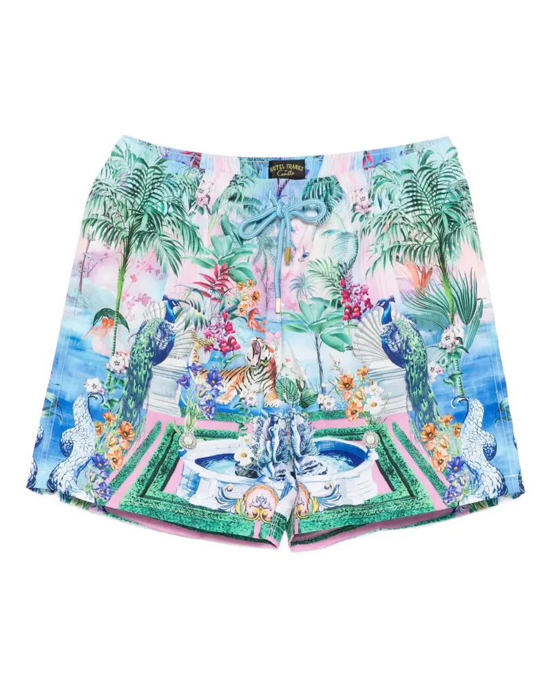 Camilla Badeshorts mit grafischem Print - Blau Blau