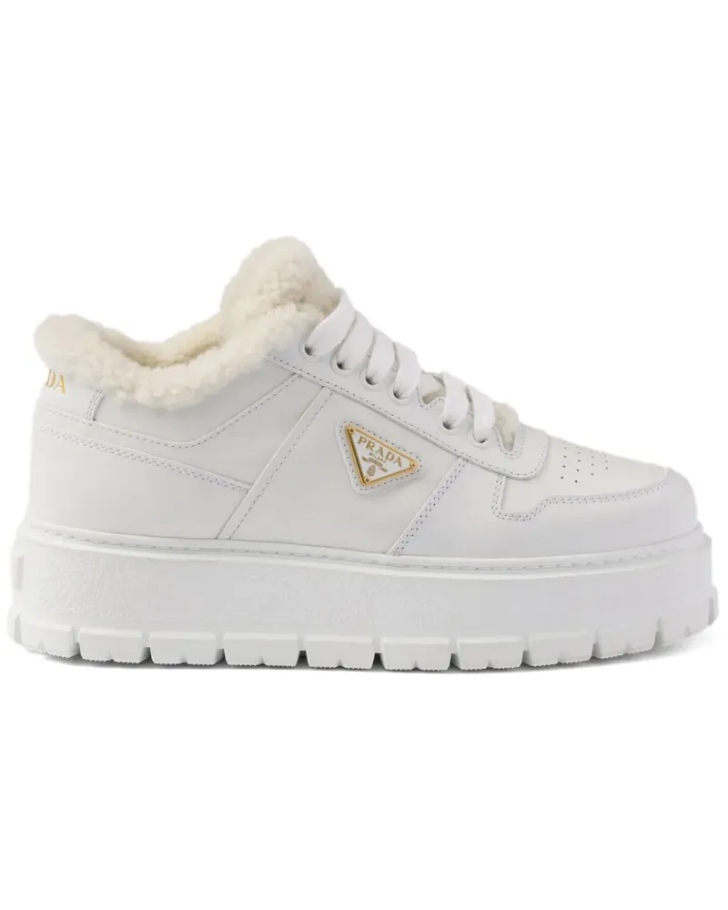Prada Sneakers aus Leder - Weiß Weiß