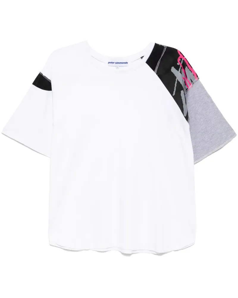 Stain Shade T-Shirt mit Einsätzen - Weiß Weiß