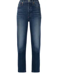 RE/DONE Stove Pipe High-Rise-Jeans Blau