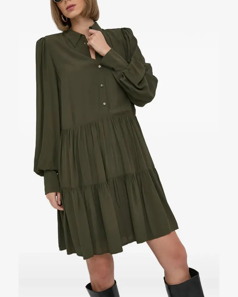 IVY & OAK Kleid mit Ballonärmeln - Grün Grün