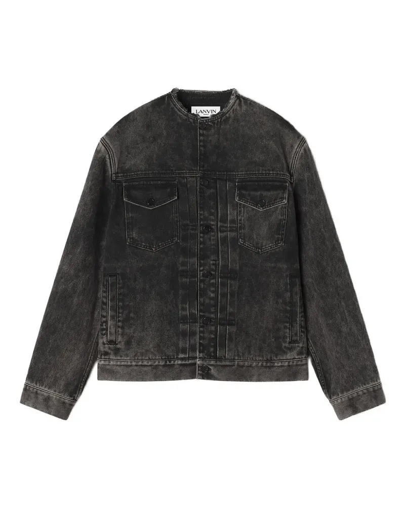 Lanvin Jacke mit Acid-Wash-Effekt - Schwarz Schwarz