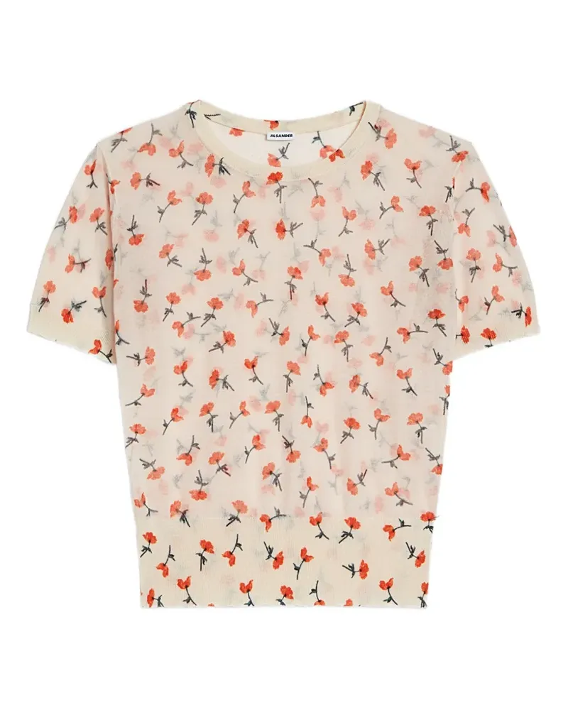 Jil Sander T-Shirt mit Print - Nude Nude